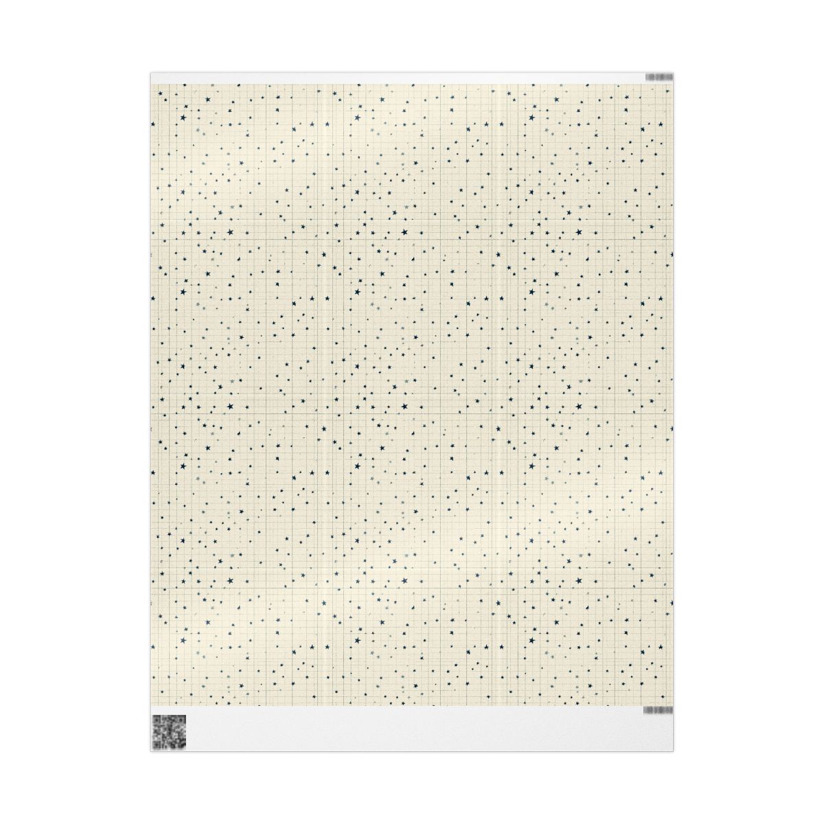 Star Grid Wrapping Paper | Minimalist Five-Pointed Star Pattern | All-Season Gift Wrap