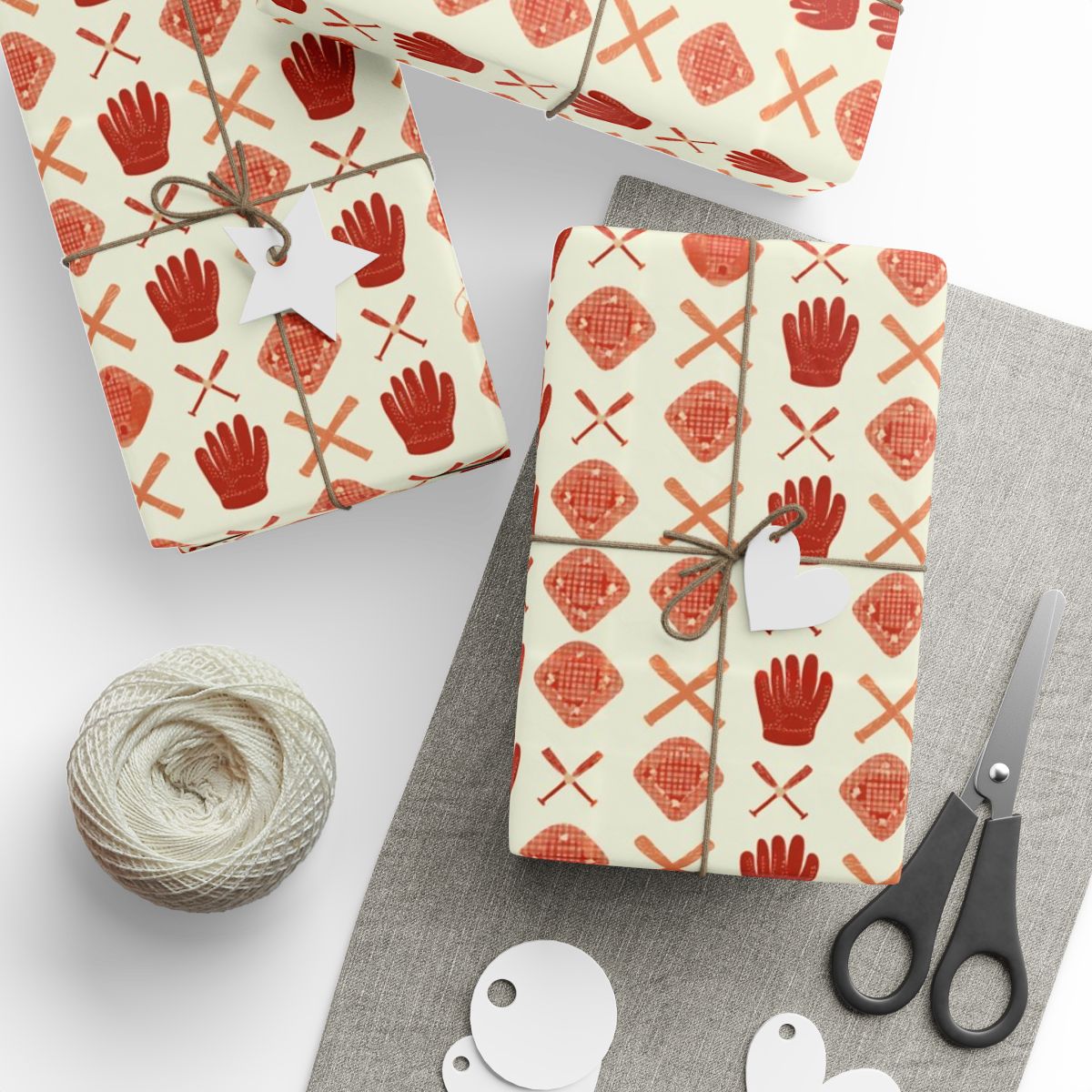 Summer Sports Wrapping Paper — Baseball & Diamond Pattern (Design 1)