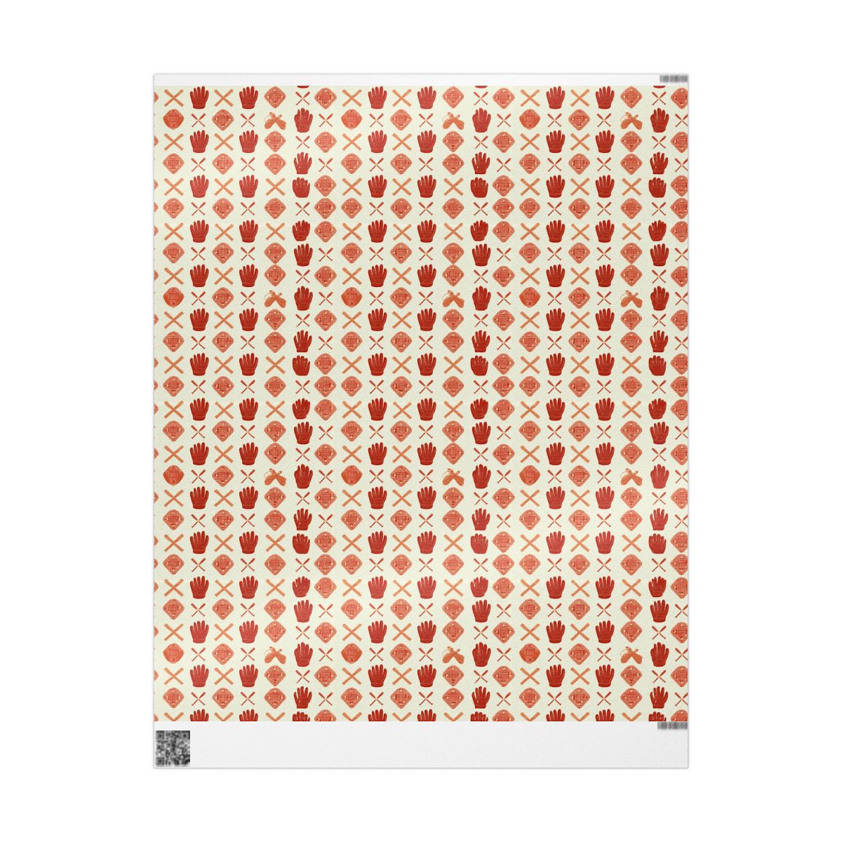 Summer Sports Wrapping Paper — Baseball & Diamond Pattern (Design 1)