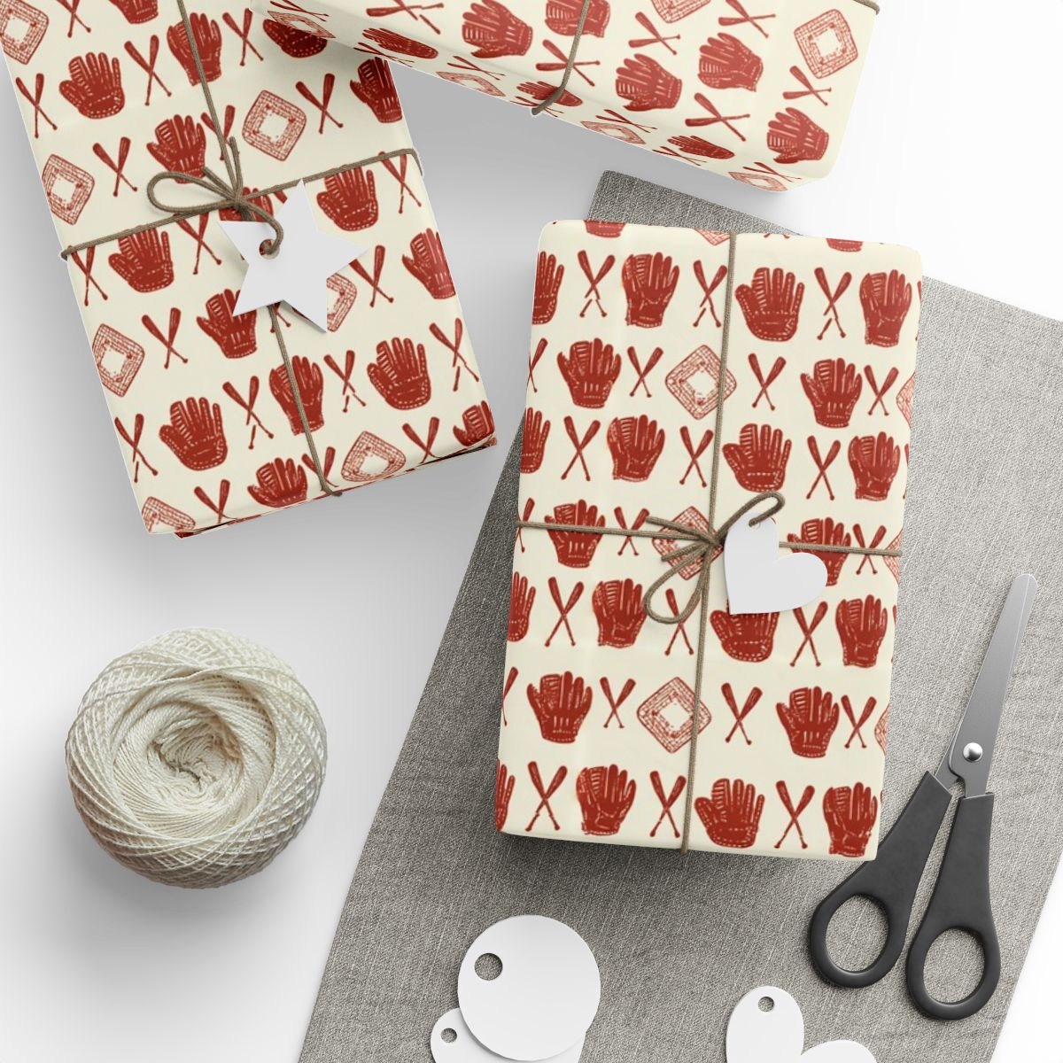 Summer Sports Wrapping Paper — Baseball & Diamond Pattern (Design 2)