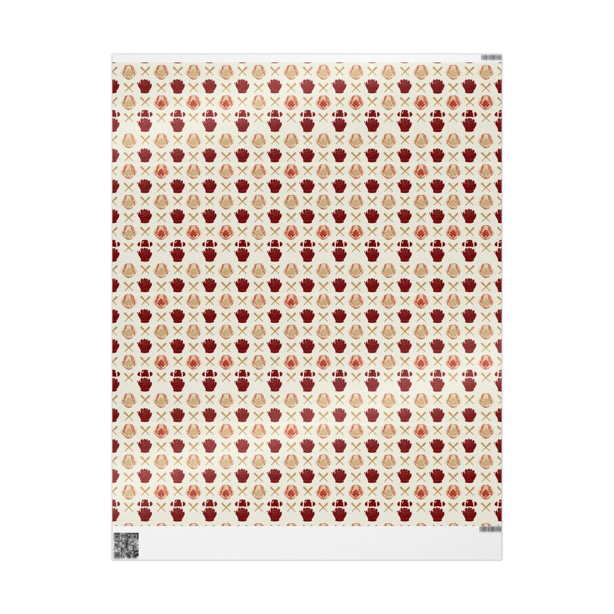 Summer Sports Wrapping Paper — Baseball & Diamond Pattern (Design 3)