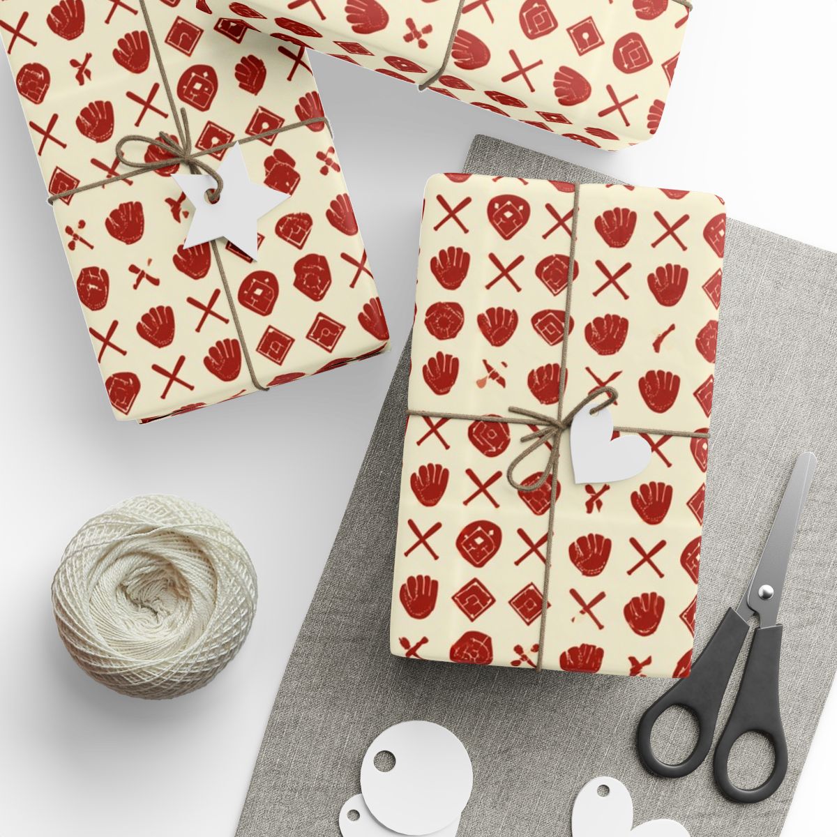 Summer Sports Wrapping Paper — Baseball & Diamond Pattern (Design 4)
