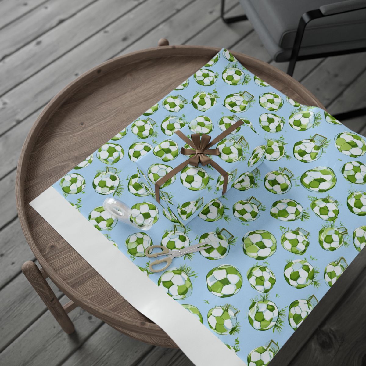 Summer Sports Wrapping Paper — Soccer Pattern (Design 5)