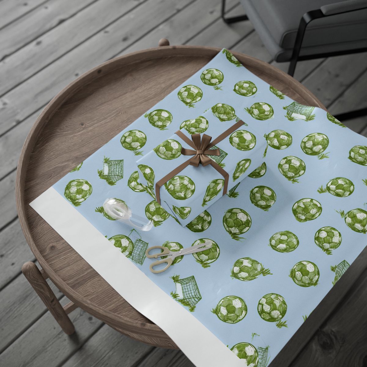 Summer Sports Wrapping Paper — Soccer Pattern (Design 6)