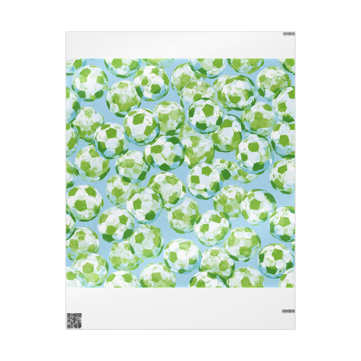 Summer Sports Wrapping Paper — Soccer Pattern (Design 7)