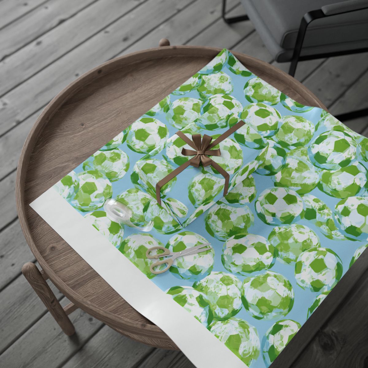 Summer Sports Wrapping Paper — Soccer Pattern (Design 7)