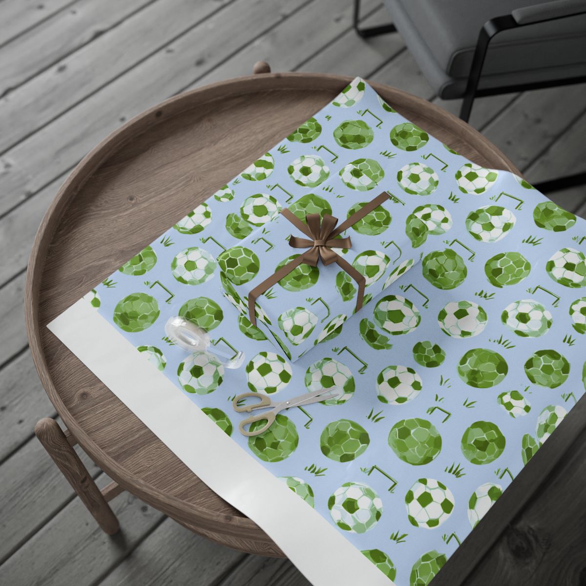 Summer Sports Wrapping Paper — Soccer Pattern (Design 8)