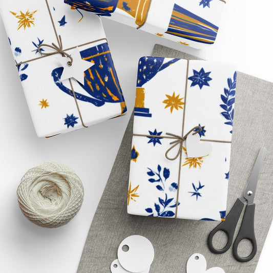 Summer Sports Wrapping Paper — Trophy & Award Pattern (Design 13)
