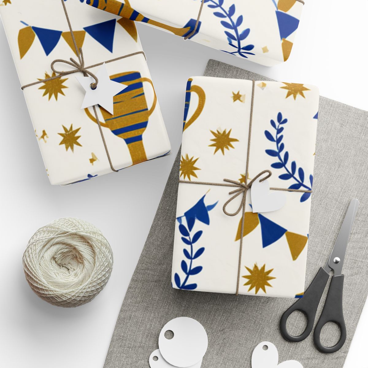 Summer Sports Wrapping Paper — Trophy & Award Pattern (Design 15)