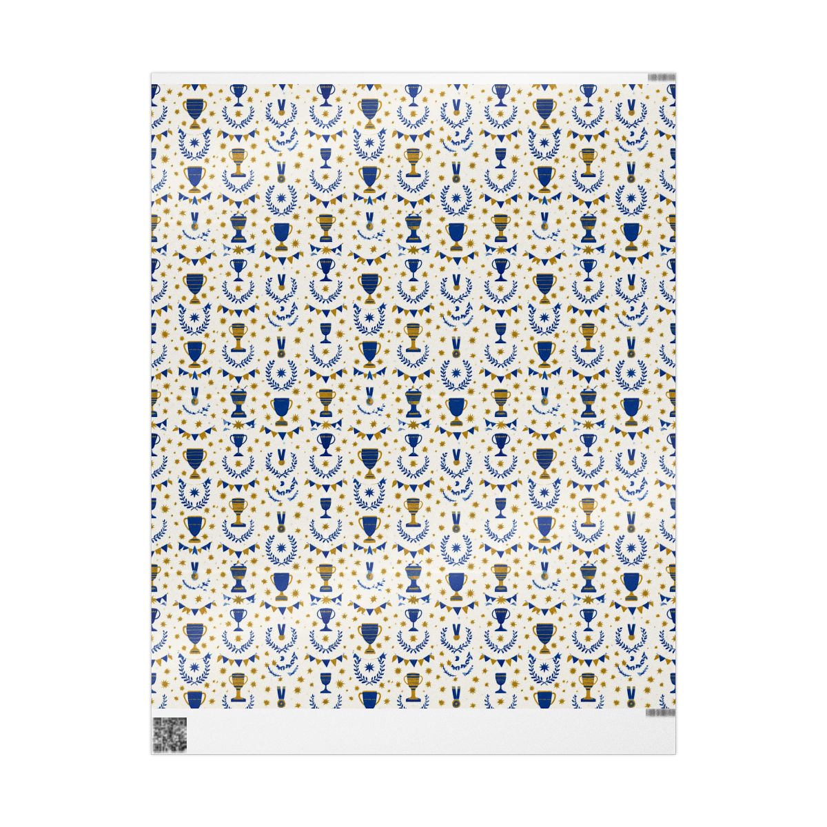 Summer Sports Wrapping Paper — Trophy & Award Pattern (Design 15)