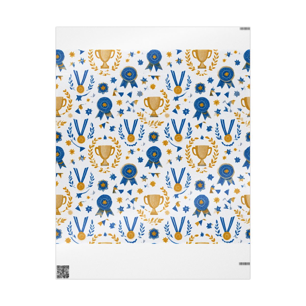 Summer Sports Wrapping Paper — Trophy & Award Pattern (Design 16)
