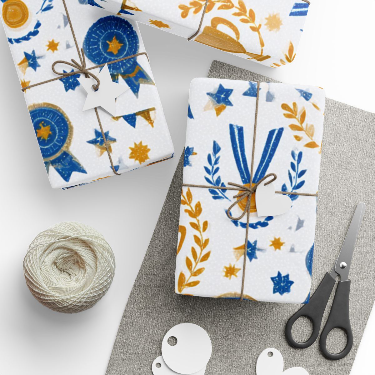 Summer Sports Wrapping Paper — Trophy & Award Pattern (Design 16)