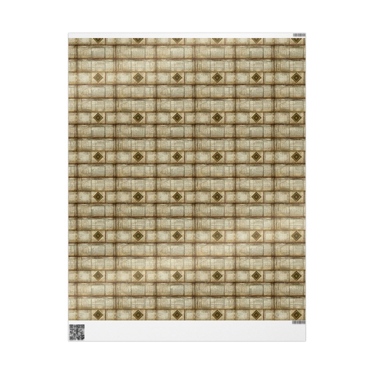 Summer Sports Wrapping Paper — Vintage Baseball Pattern (Design 10)