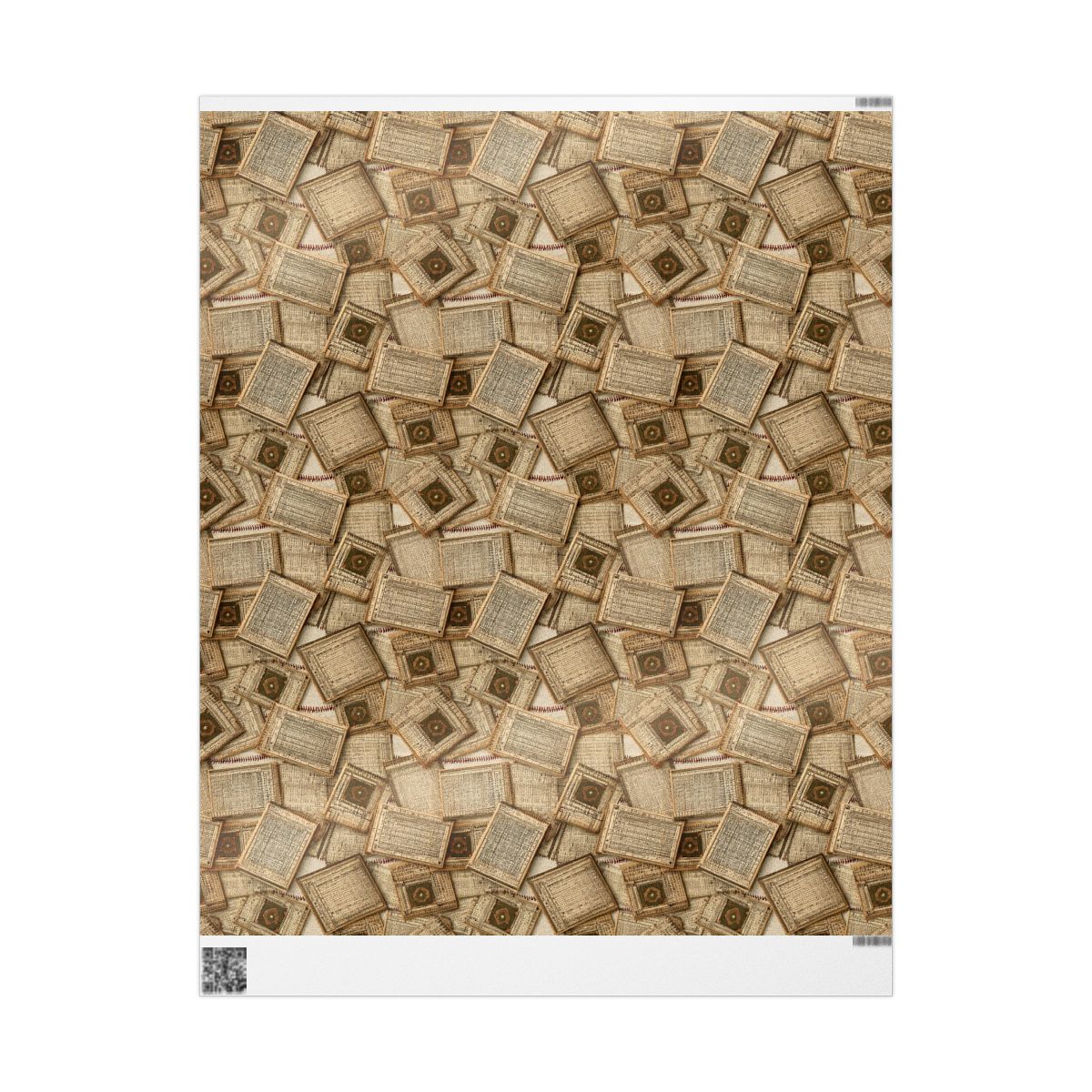 Summer Sports Wrapping Paper — Vintage Baseball Pattern (Design 11)