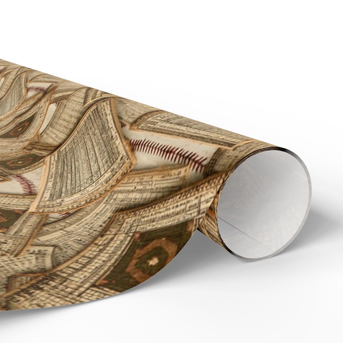 Summer Sports Wrapping Paper — Vintage Baseball Pattern (Design 11)