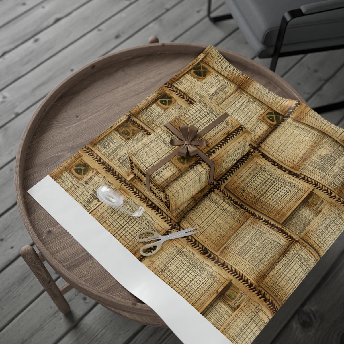 Summer Sports Wrapping Paper — Vintage Baseball Pattern (Design 12)