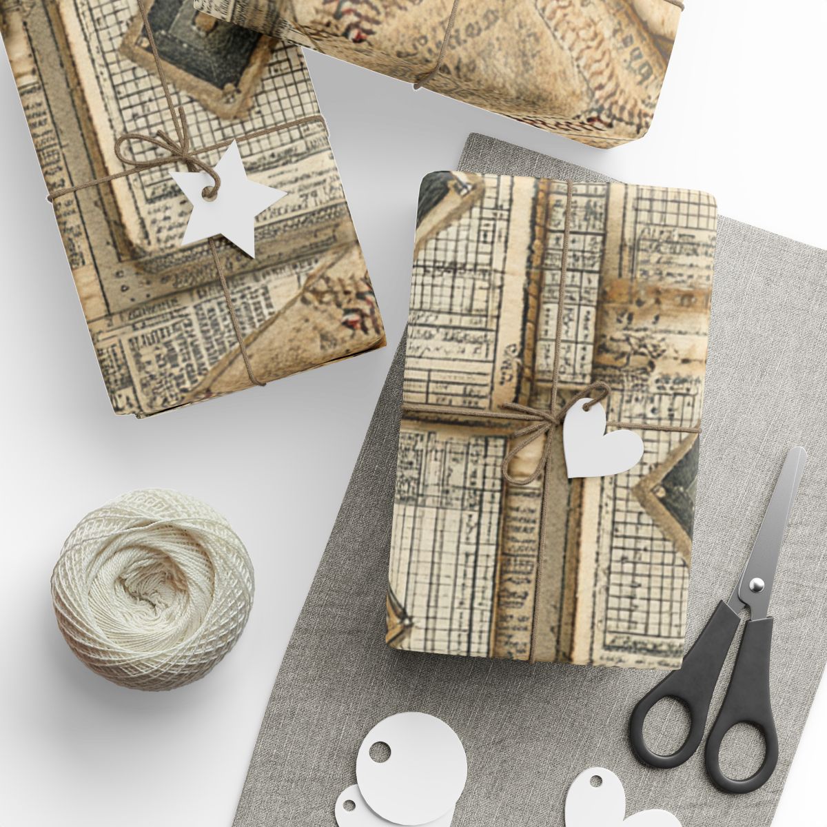Summer Sports Wrapping Paper — Vintage Baseball Pattern (Design 9)