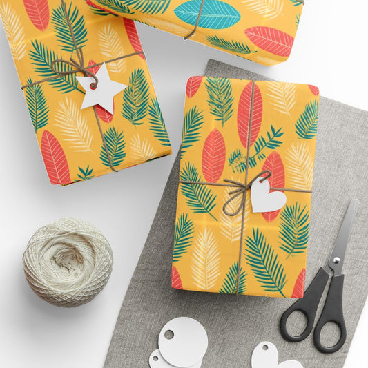 Tropical Palm Leaf Wrapping Paper