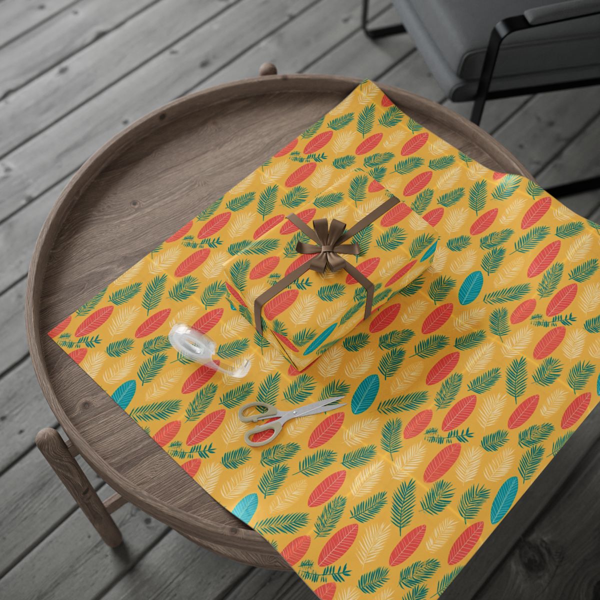 Tropical Palm Leaf Wrapping Paper