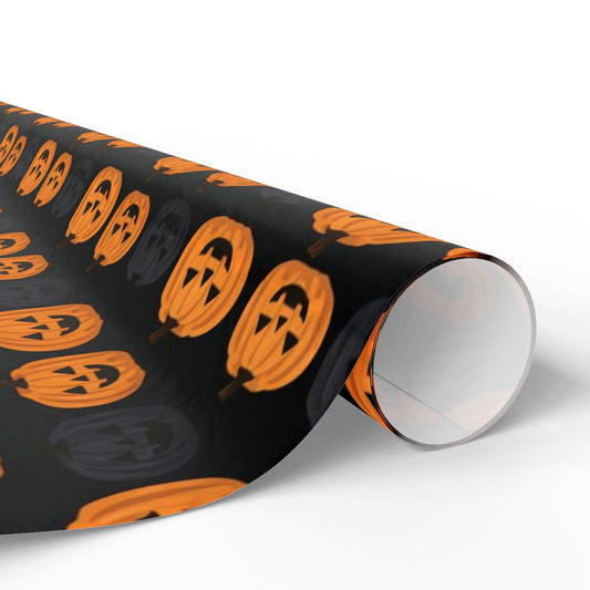 Two-Tone Jack-O-Lantern Wrapping Paper