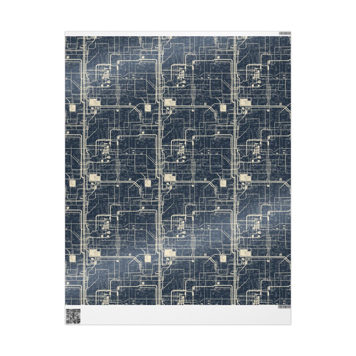 Utility & Infrastructure Map Wrapping Paper — Grid No. 001