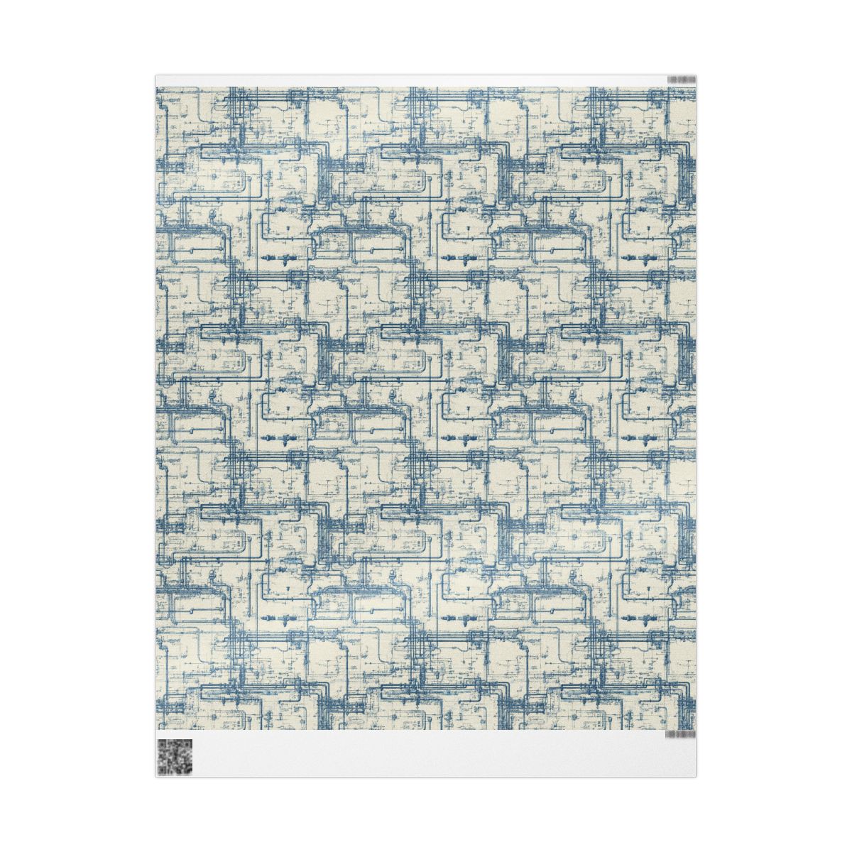 Utility & Infrastructure Map Wrapping Paper — Grid No. 002