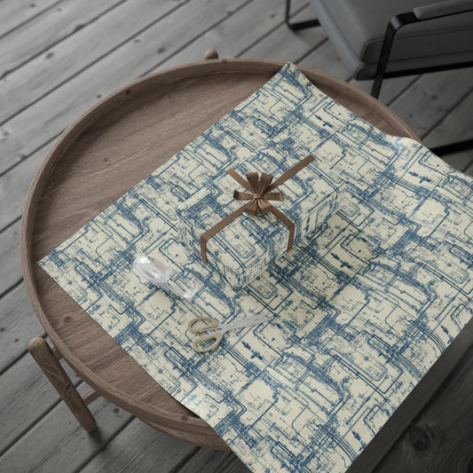 Utility & Infrastructure Map Wrapping Paper — Grid No. 002