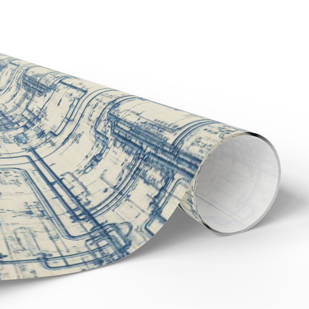 Utility & Infrastructure Map Wrapping Paper — Grid No. 002