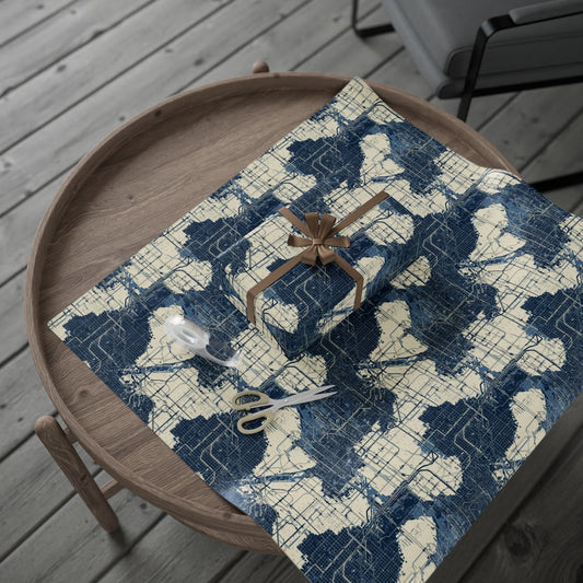 Utility & Infrastructure Map Wrapping Paper — Grid No. 003