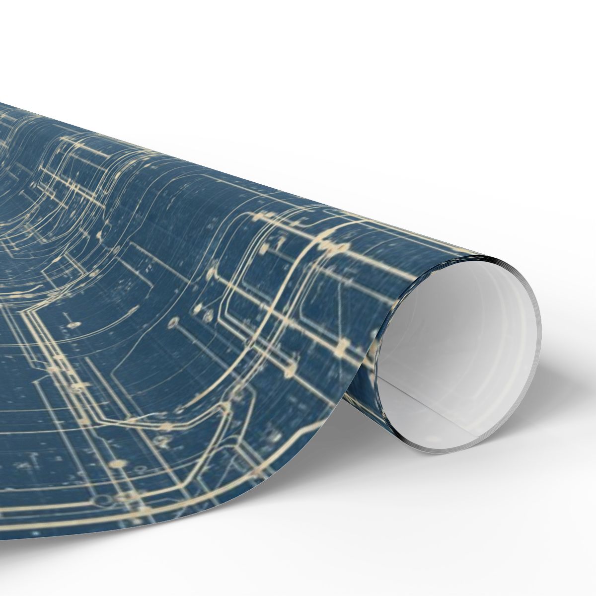 Utility & Infrastructure Map Wrapping Paper — Grid No. 004