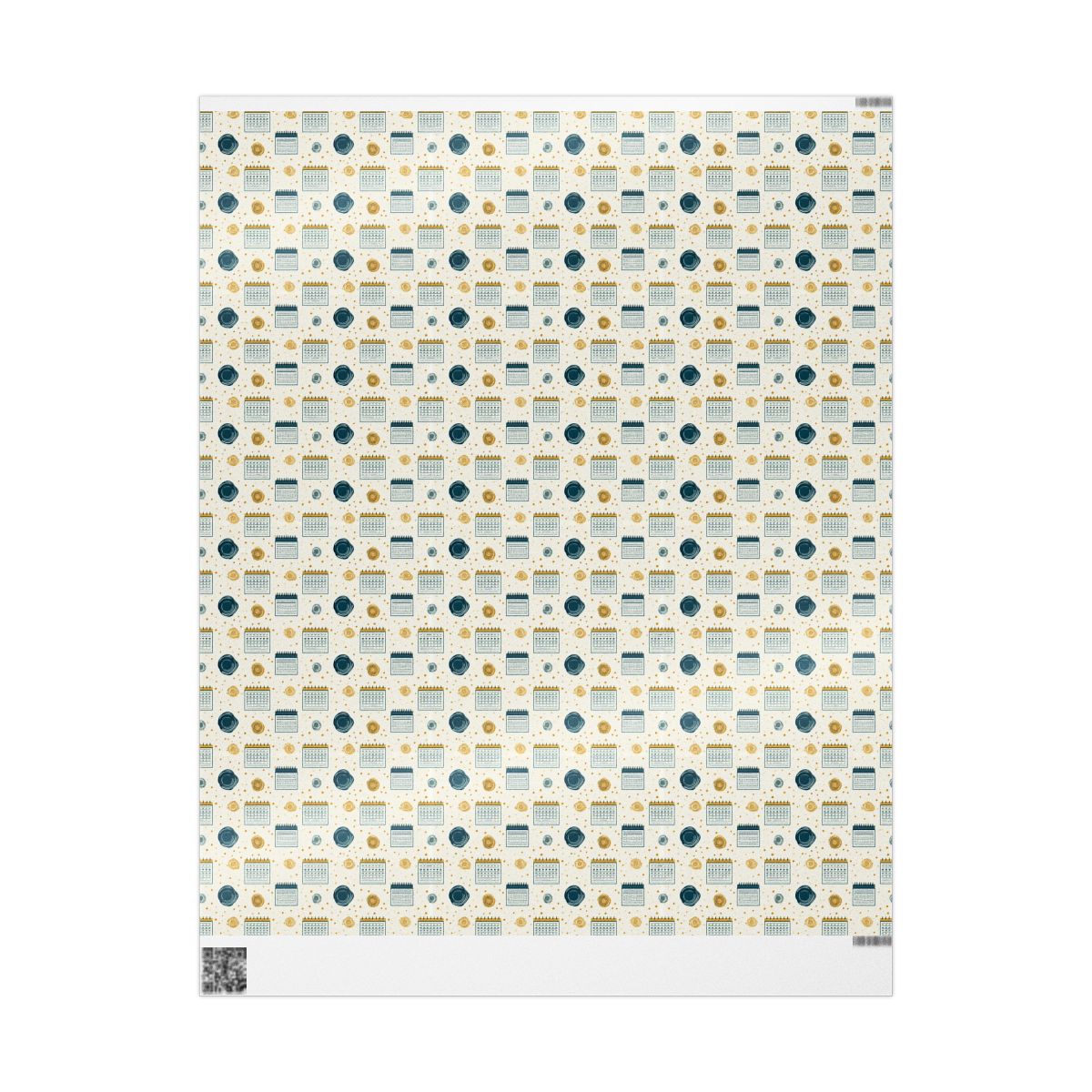 Vintage Analog Calendar Wrapping Paper