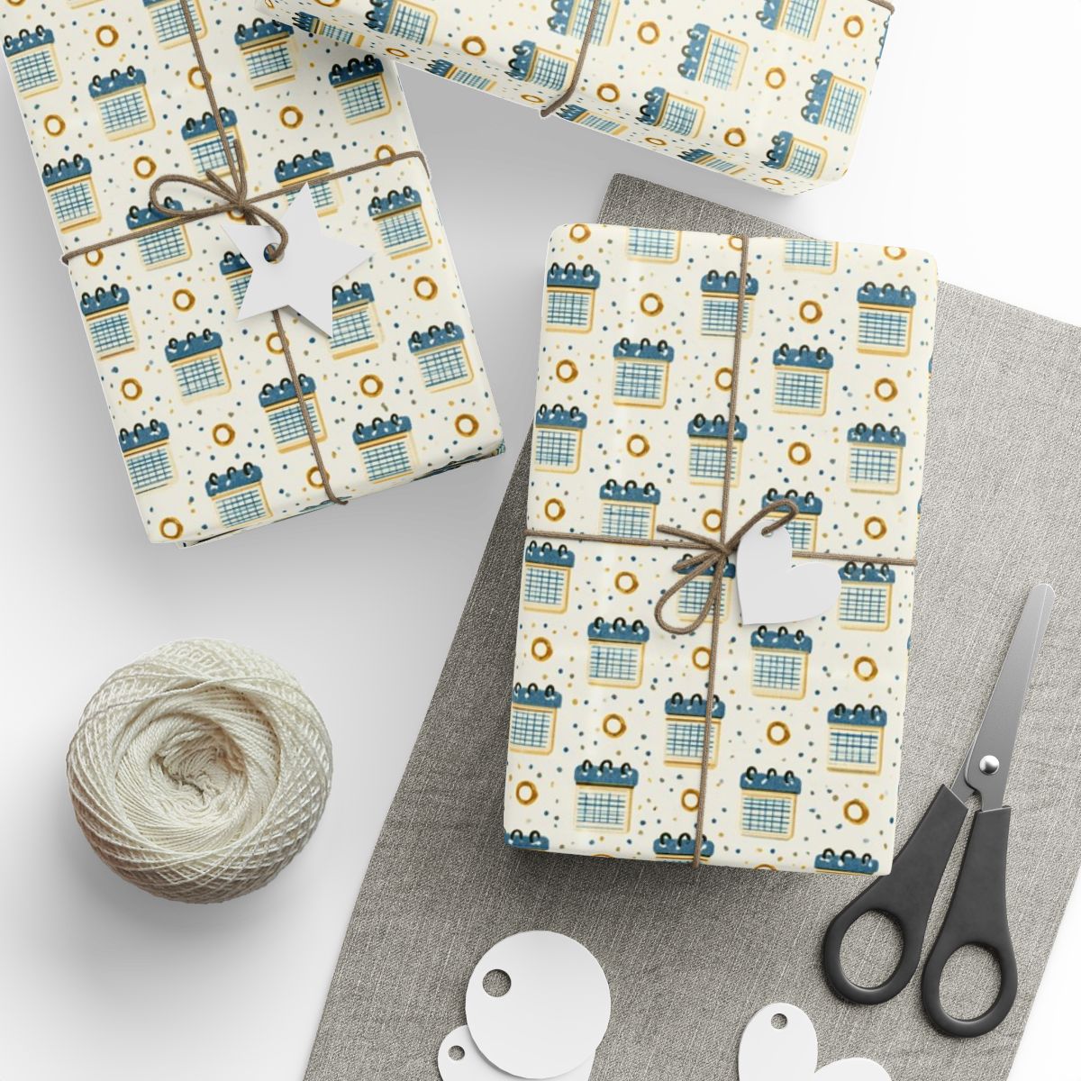 Vintage Analog Calendar Wrapping Paper