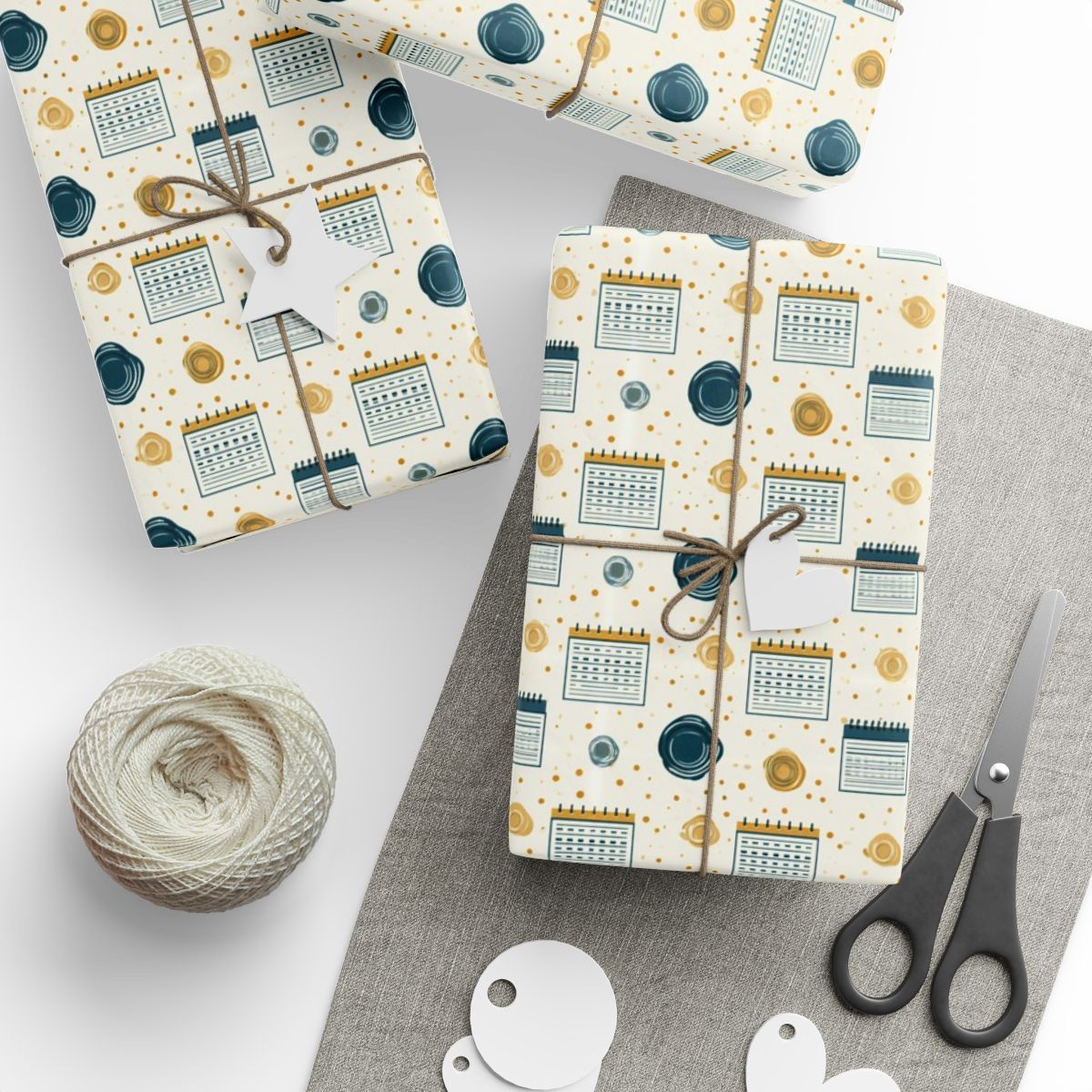 Vintage Analog Calendar Wrapping Paper