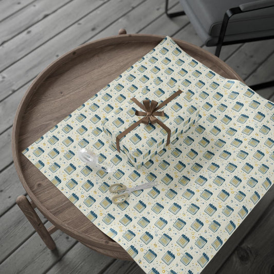 Vintage Analog Calendar Wrapping Paper