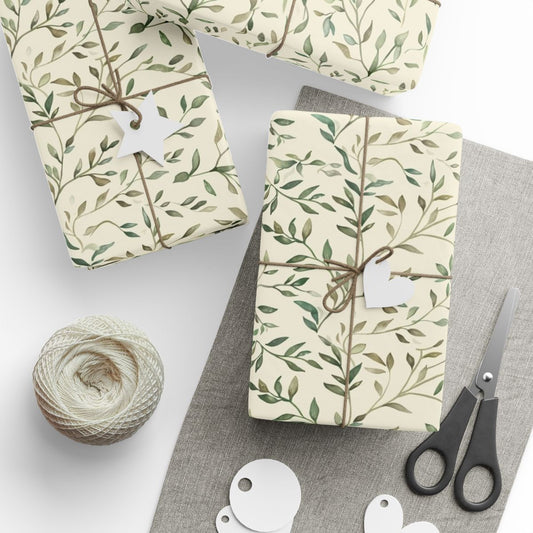 Wildflower Meadow Wrapping Paper — Spring Botanical Gift Wrap with Hand-Drawn Grasses & Seed Heads
