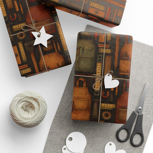 Workshop & Tools Pattern Wrapping Paper — Bench No. 001