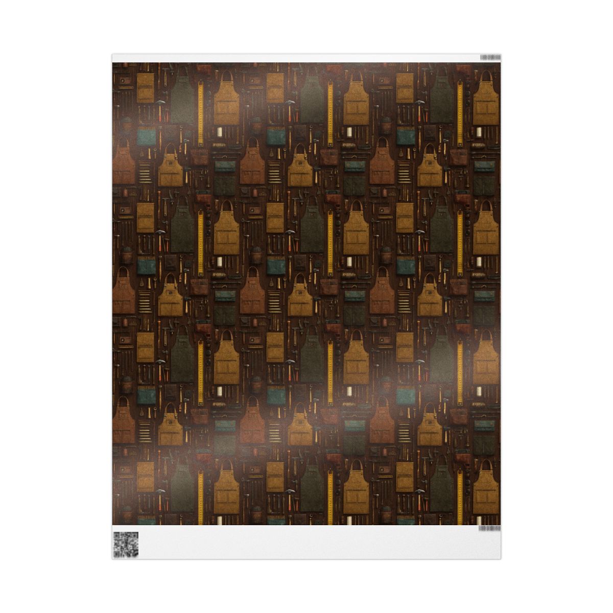 Workshop & Tools Pattern Wrapping Paper — Bench No. 002