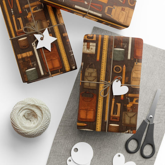 Workshop & Tools Pattern Wrapping Paper — Bench No. 003