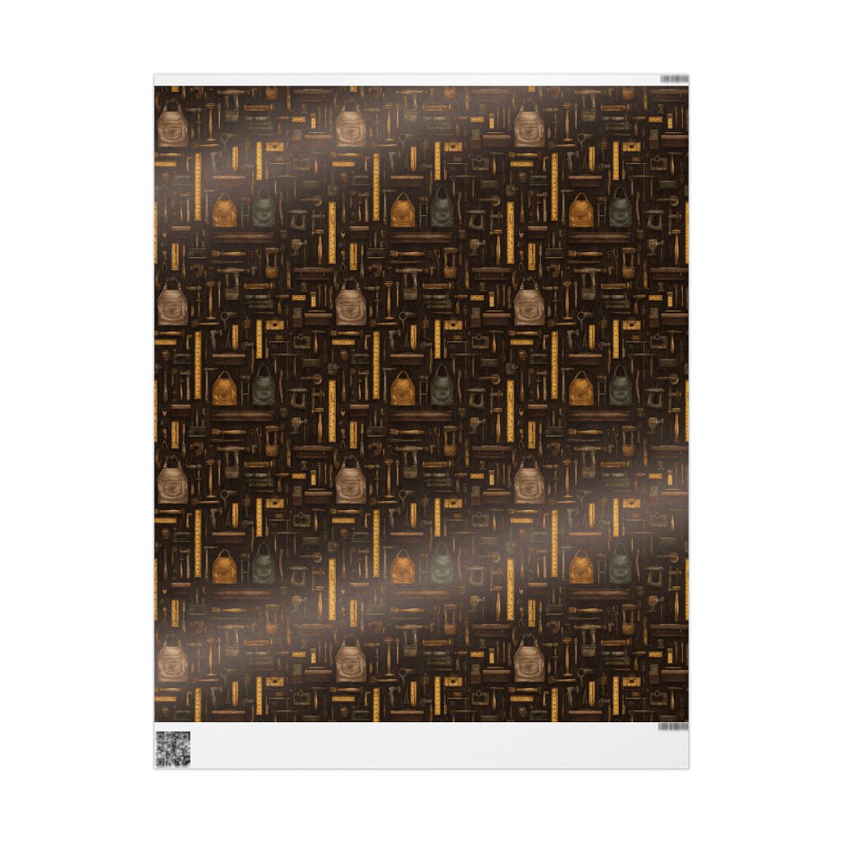 Workshop & Tools Pattern Wrapping Paper — Bench No. 004