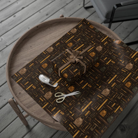 Workshop & Tools Pattern Wrapping Paper — Bench No. 004
