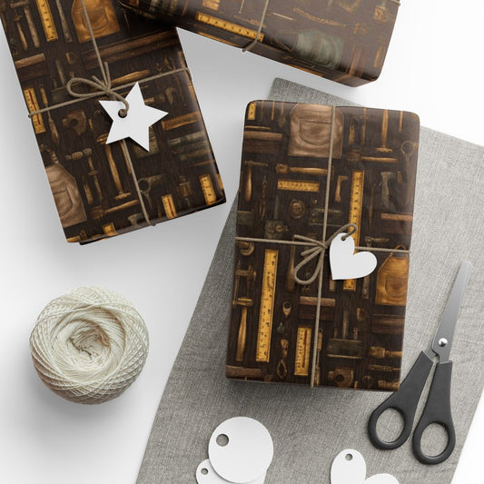 Workshop & Tools Pattern Wrapping Paper — Bench No. 004