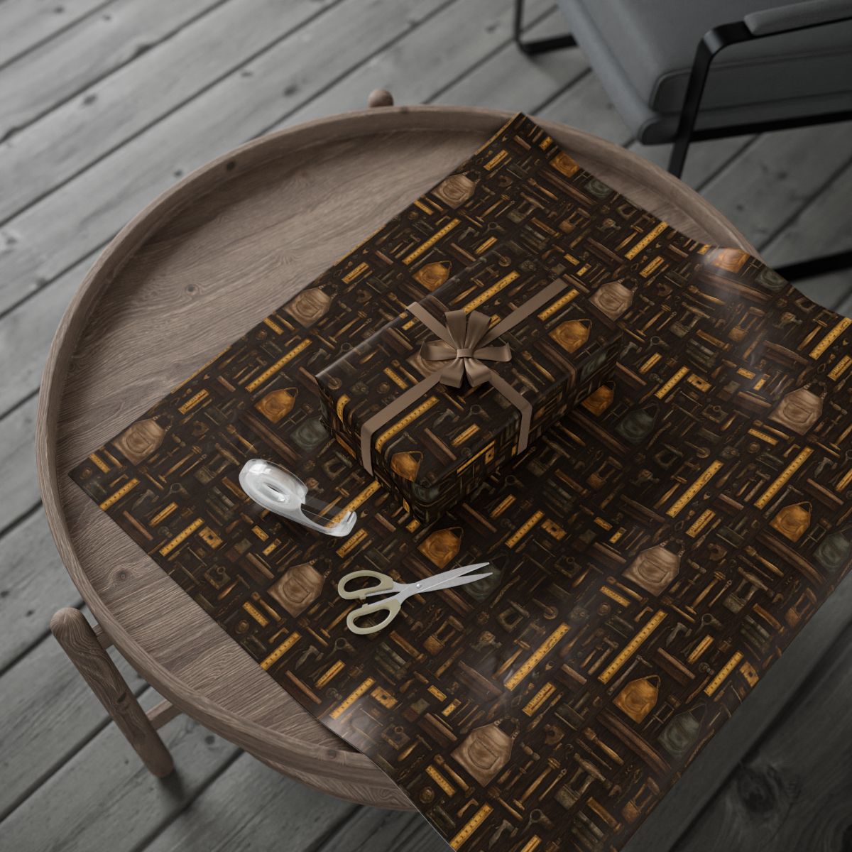 Workshop & Tools Pattern Wrapping Paper — Bench No. 004